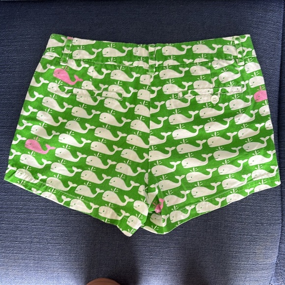 Macbeth Collection Green and White Shorts with Whale Print - Picture 5 of 6